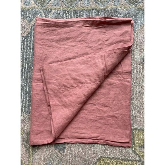 Casaluna 100% linen rose blush Bed Pillow Case Set - Picture 6 of 6